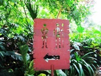 Tropical Island Restroom Sign