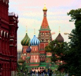 Moscow Scenes - Red Square - St. Basil Cathedral