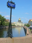 St. Petersburg Scenes - St. Issac Cathedral (1858) and Moyka Canal