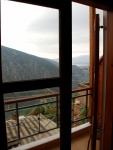 Delphi Town Scenes - Hotel Room View of Corinth Gulf