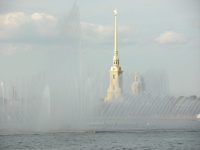 St. Petersburg Scenes - River Neva Water Fountains